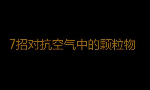 7招对抗空气中的颗粒物